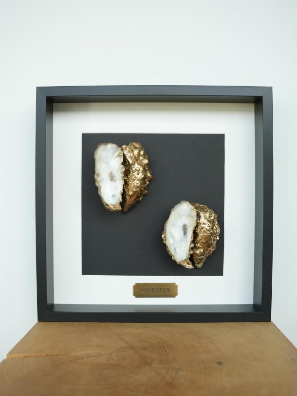 Gouden Oesterlijst Medium | Dubbel Hart