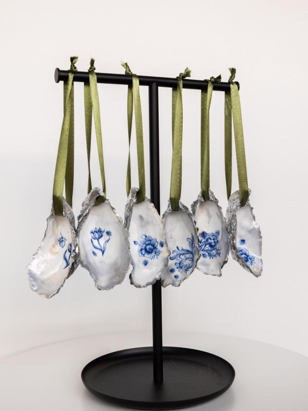 Zilveren Oesterhanger | Delfts Blauw